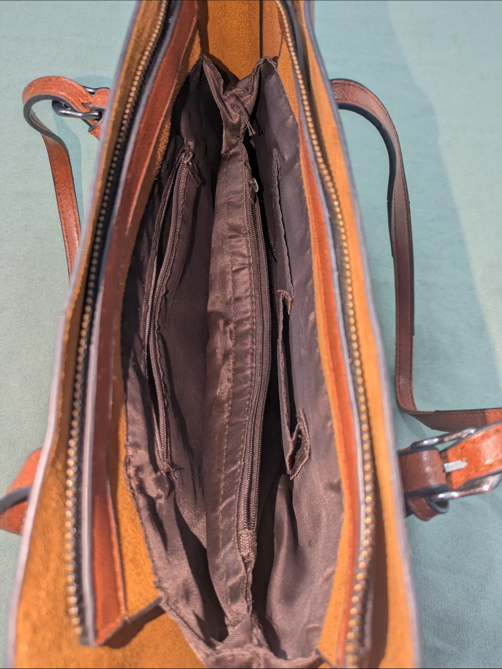 Classic Brown Leather-Look Tote Bag